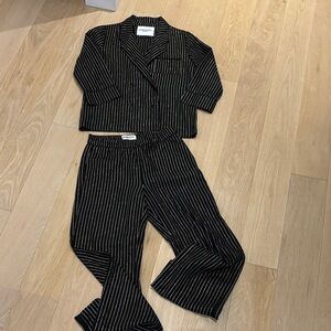 Essentiel Antwerp Black and gold Striped Pantsuit